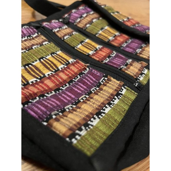 RAINBOW Handmade Guatemalan Travel Bag. Great Daypack, Backpack, Shoulder Bag - Picture 3 of 5